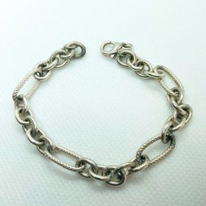 Sterling Silver Bracelet Figaro 7 1/2" 16g